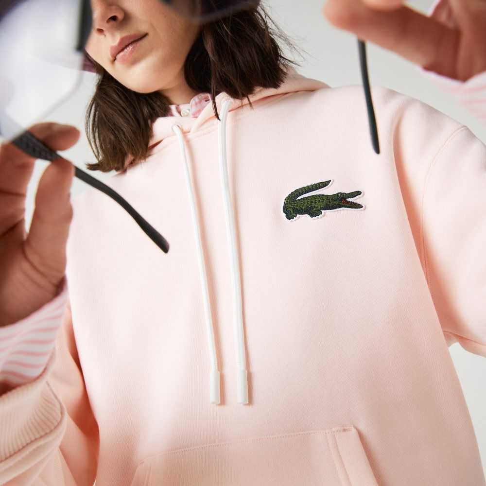 Lacoste Loose Fit Hette Organic Bomull Lyse Rosa | 4312-RTIPU