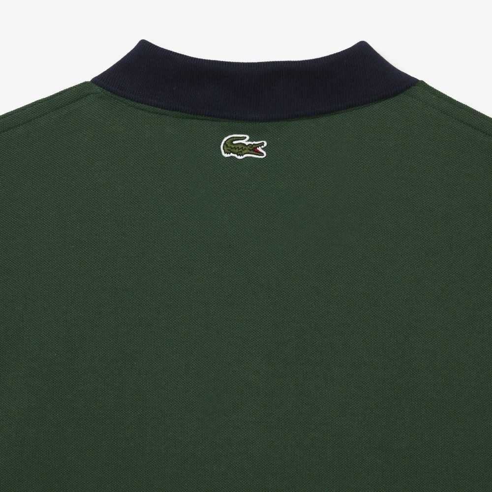 Lacoste Loose Fit Organic Bomull Grønn Hvite Marineblå Blå | 9714-KVQYE