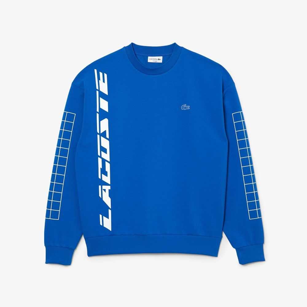 Lacoste Loose Fit Pique Blå | 1708-VQKLY