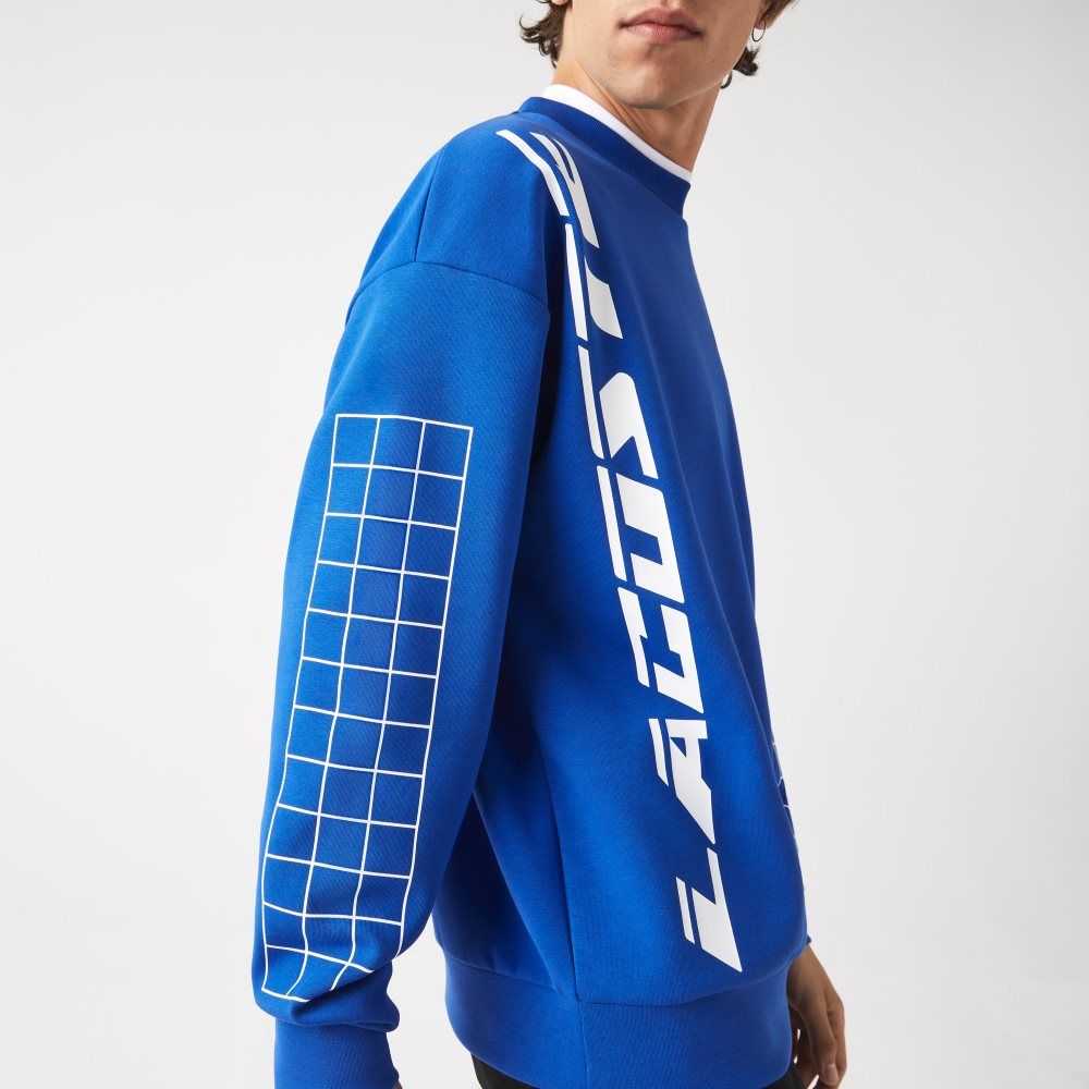 Lacoste Loose Fit Pique Blå | 1708-VQKLY