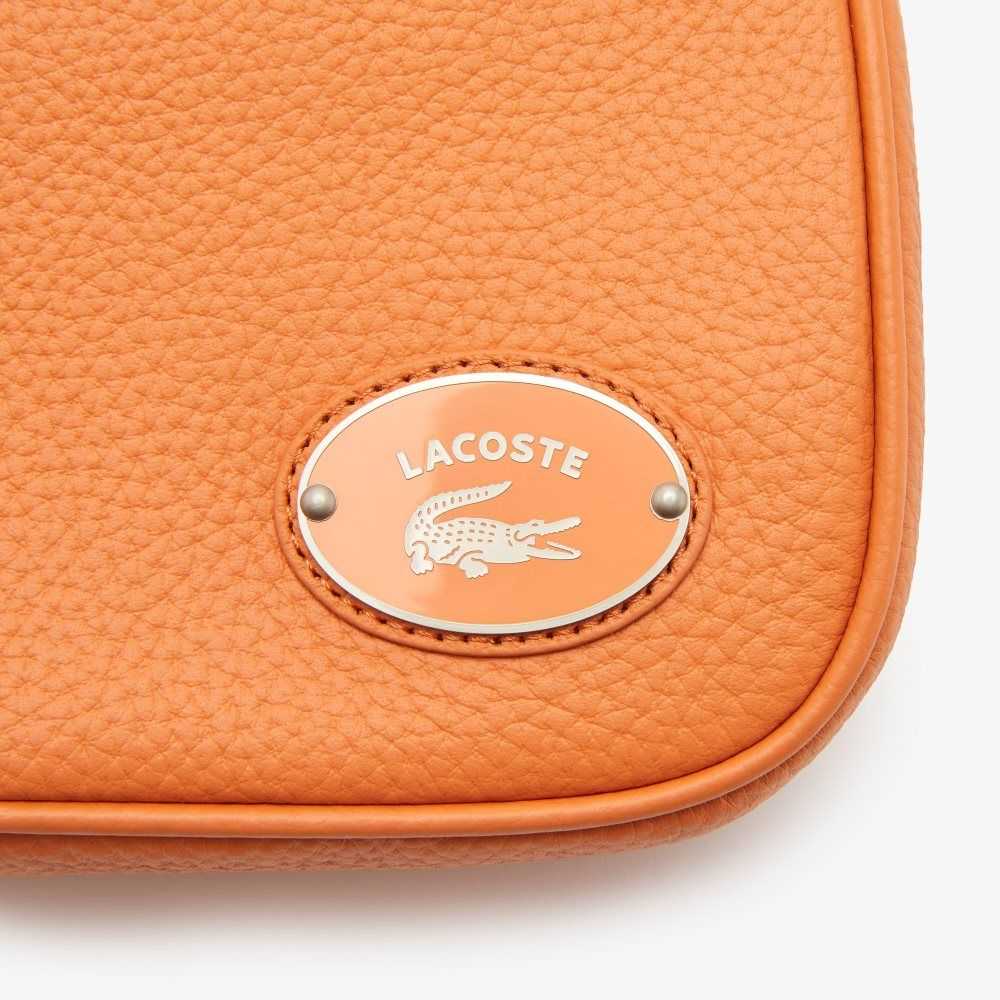 Lacoste Metal Plate Grained Lær Shoulder Multicolor | 7412-MDPSW