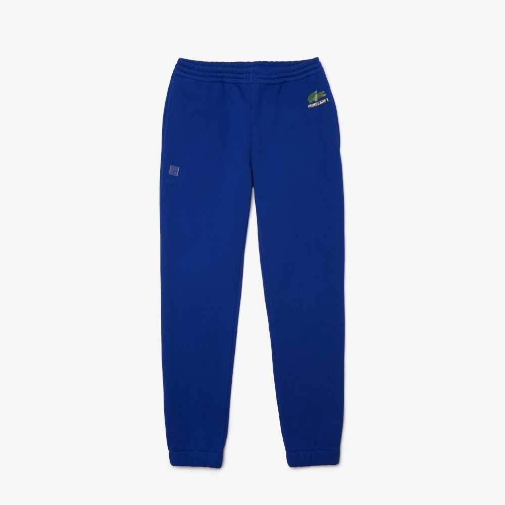 Lacoste Minecraft Organic Bomull Fleece Jogging Blå | 7320-ICQMR