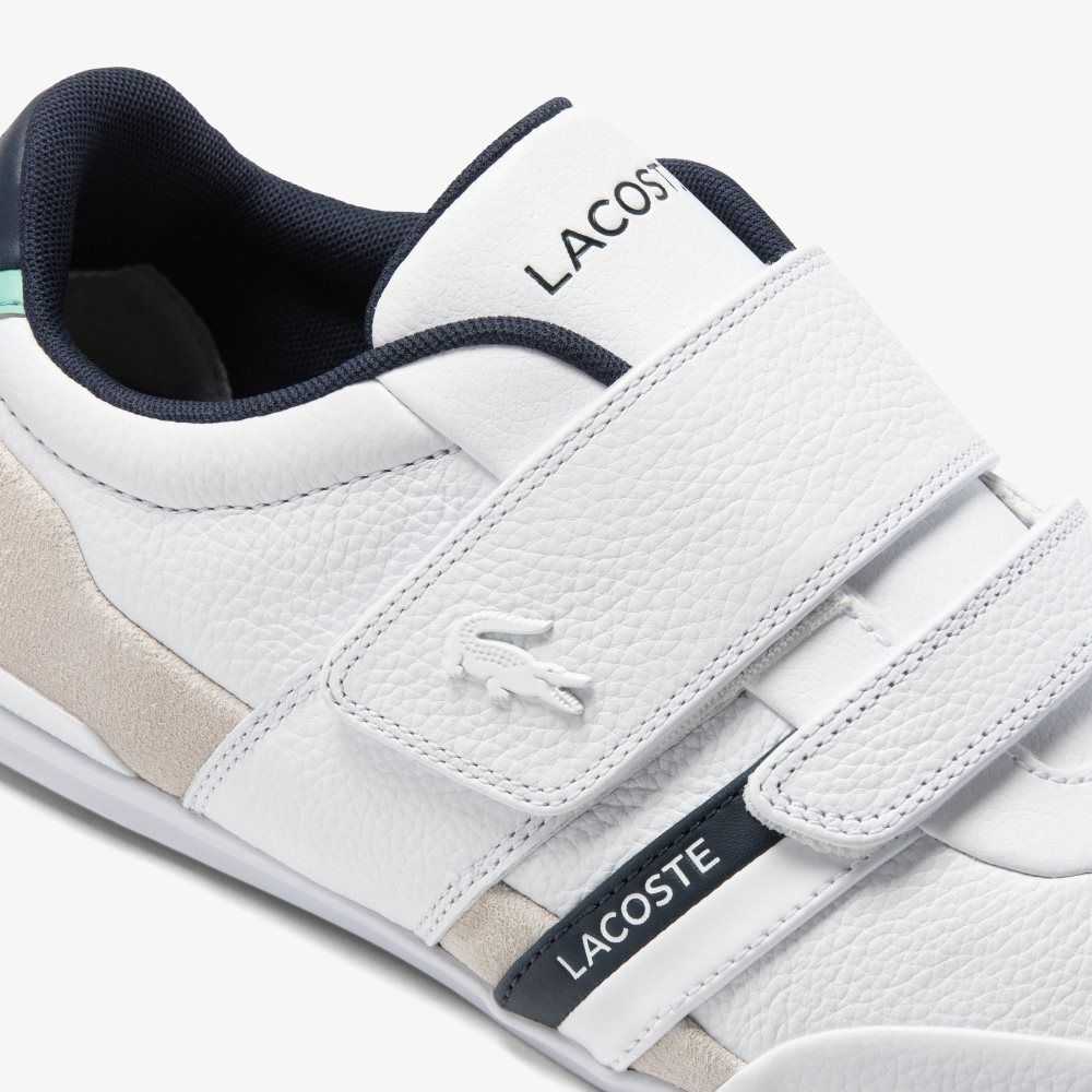 Lacoste Misano Reima Lær Hvite Marineblå | 8071-IPSNZ