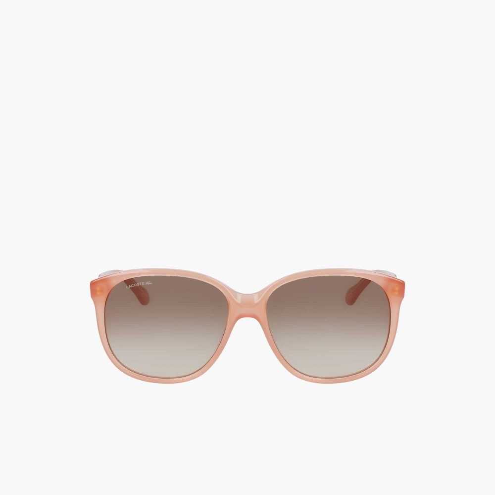 Lacoste Modified Rectangle Acetate Oversize Look Rosa | 8264-VHPNK