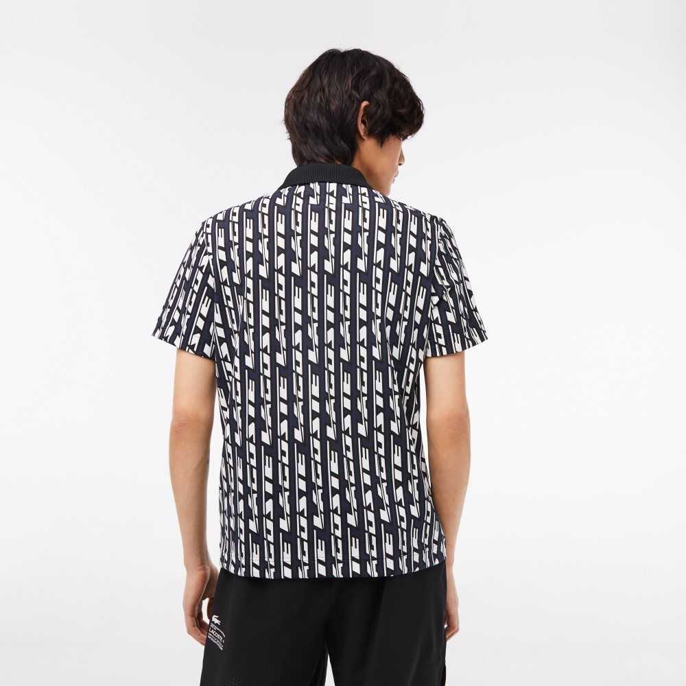 Lacoste Movement Two-Tone Printed Blå Hvite | 3768-TUBCJ