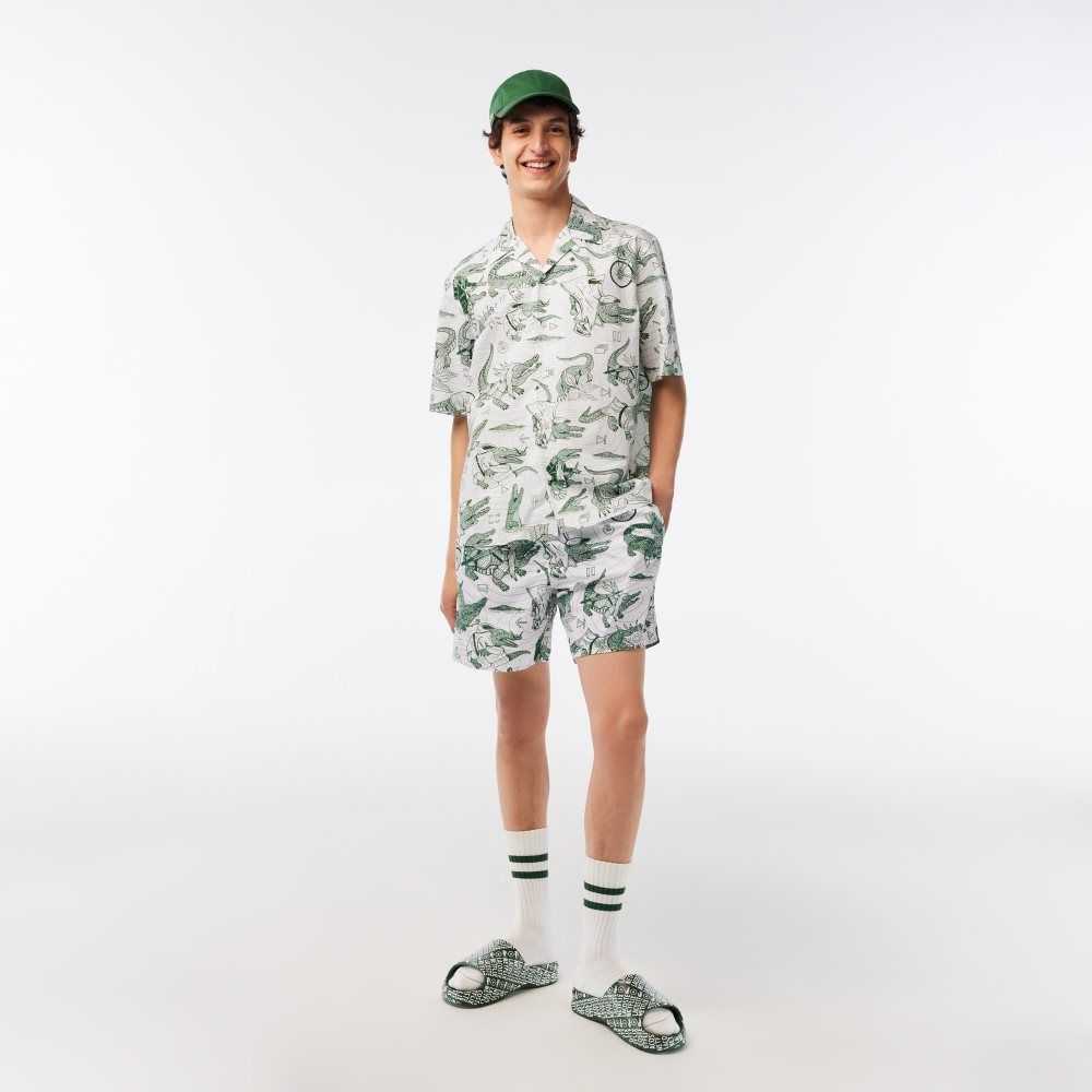 Lacoste Netflix Kort Sleeve Printed Multicolor | 6502-PNTRF