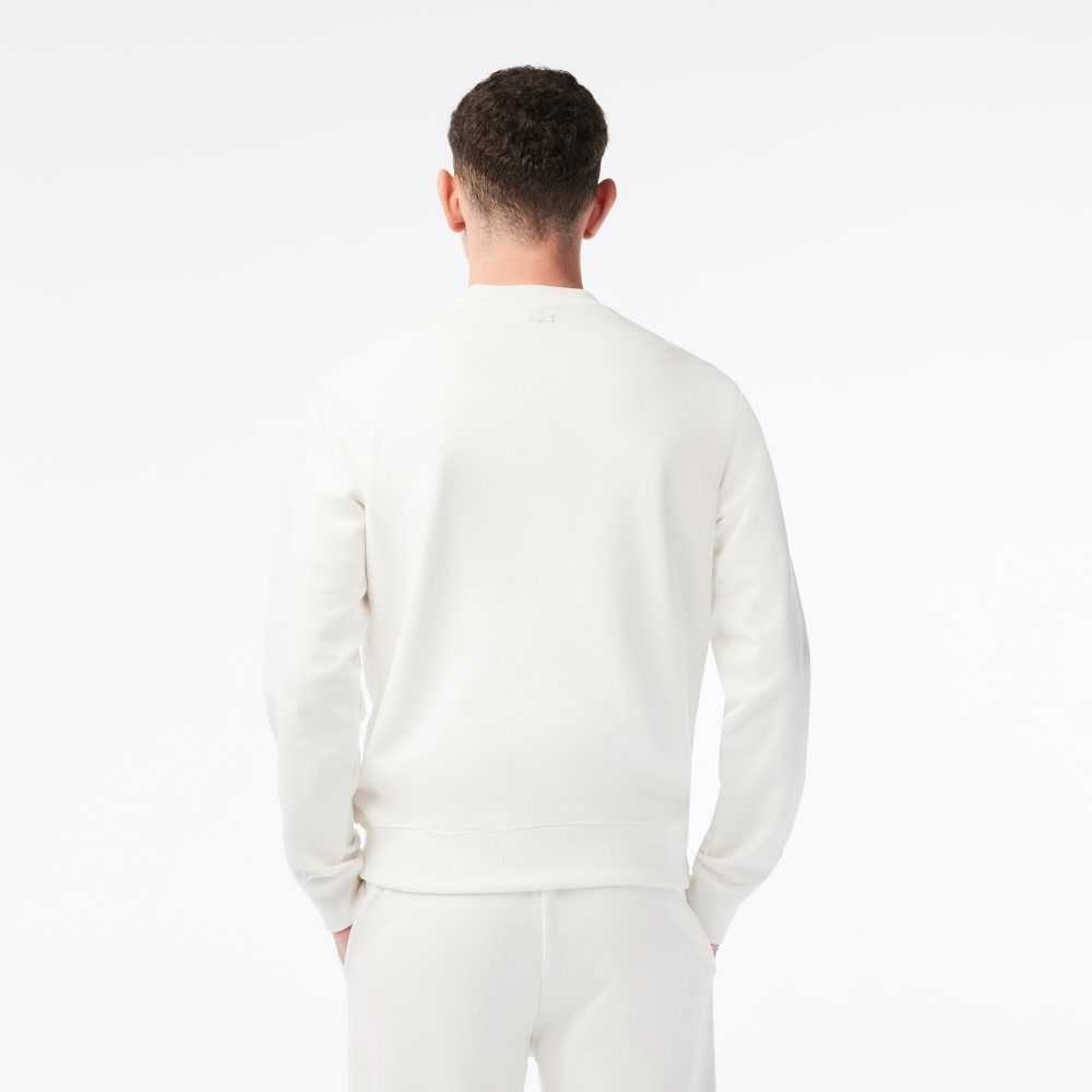 Lacoste Netflix Organic Bomull Fleece Print Hvite | 3815-AVJGE