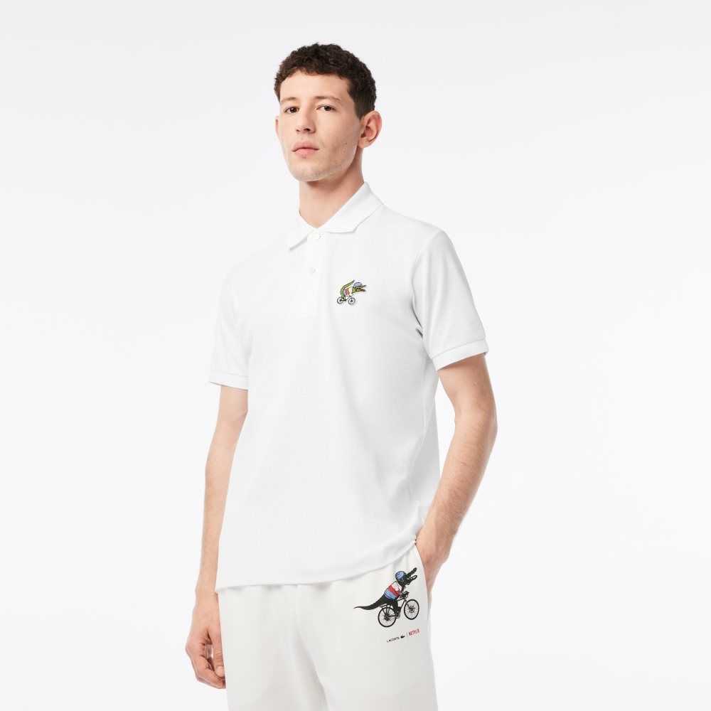 Lacoste Netflix Organic Bomull Multicolor | 3687-XBFEG