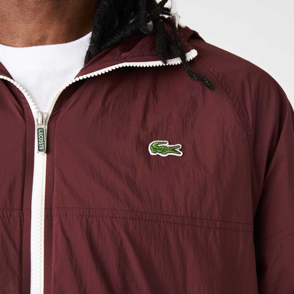 Lacoste New Classic Light Hette Zippered Burgunder | 0687-OAHPN