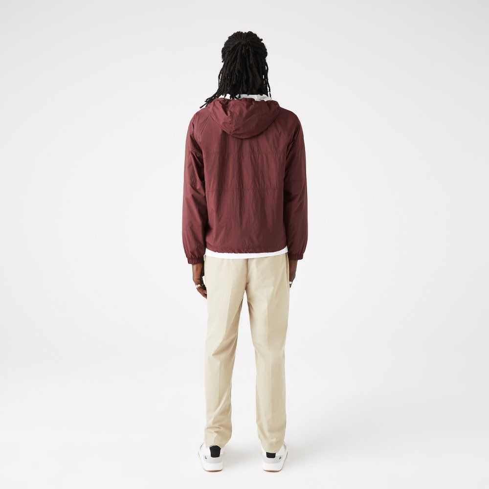 Lacoste New Classic Light Hette Zippered Burgunder | 0687-OAHPN