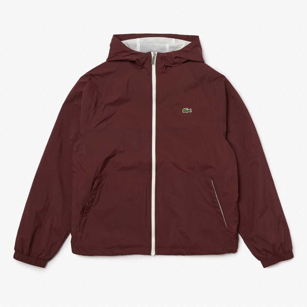 Lacoste New Classic Light Hette Zippered Burgunder | 0687-OAHPN