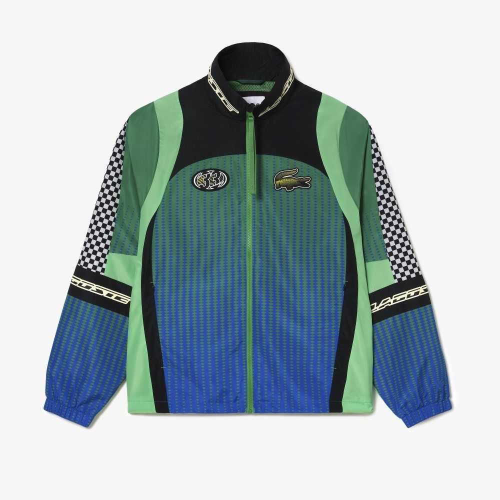 Lacoste Ombre Checkerboard Print Track Grønn Blå | 9873-WTZQU