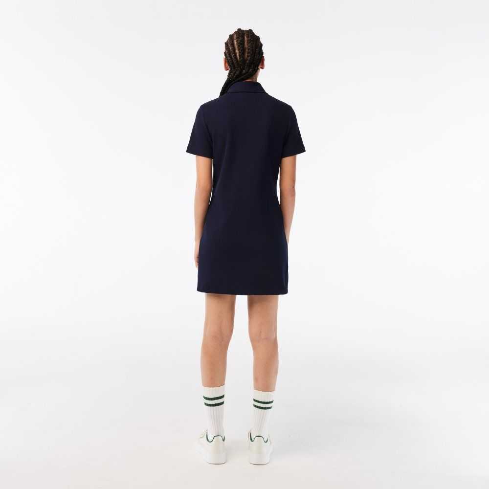 Lacoste Organic Bomull Buttoned Polo Marineblå Blå | 9315-NSICQ