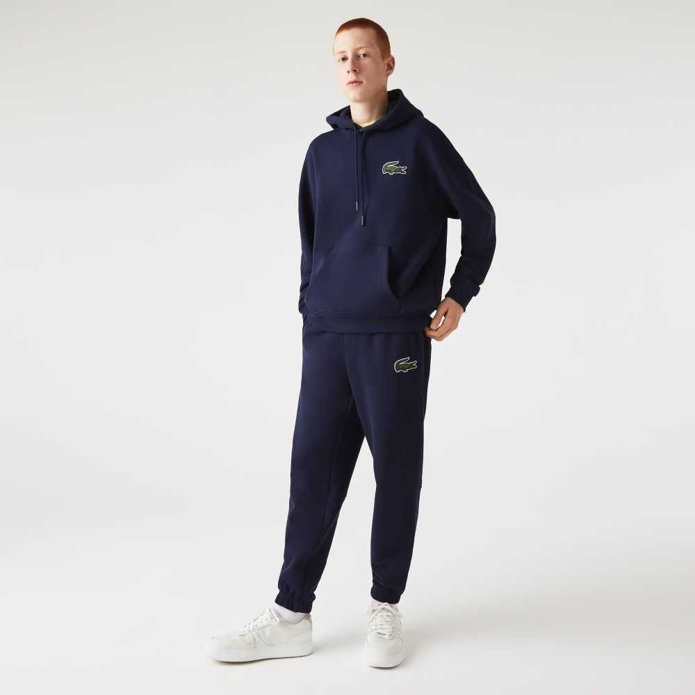 Lacoste Organic Bomull Fleece Trackpants Marineblå Blå | 3960-EBIAK