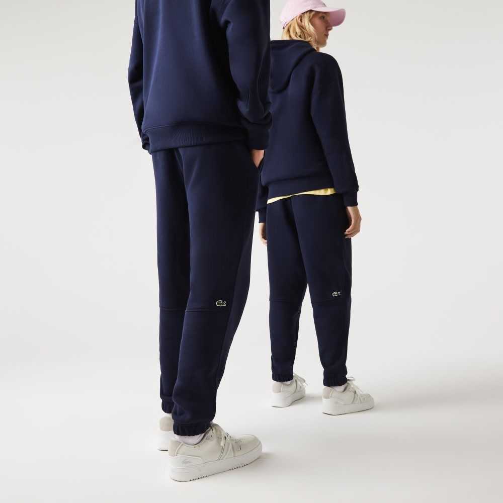 Lacoste Organic Bomull Fleece Trackpants Marineblå Blå | 3960-EBIAK