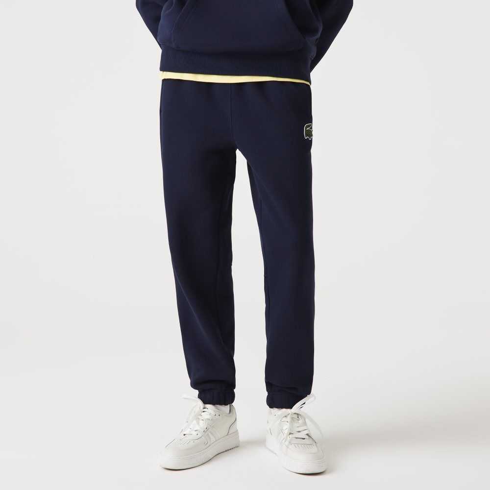 Lacoste Organic Bomull Fleece Trackpants Marineblå Blå | 3960-EBIAK