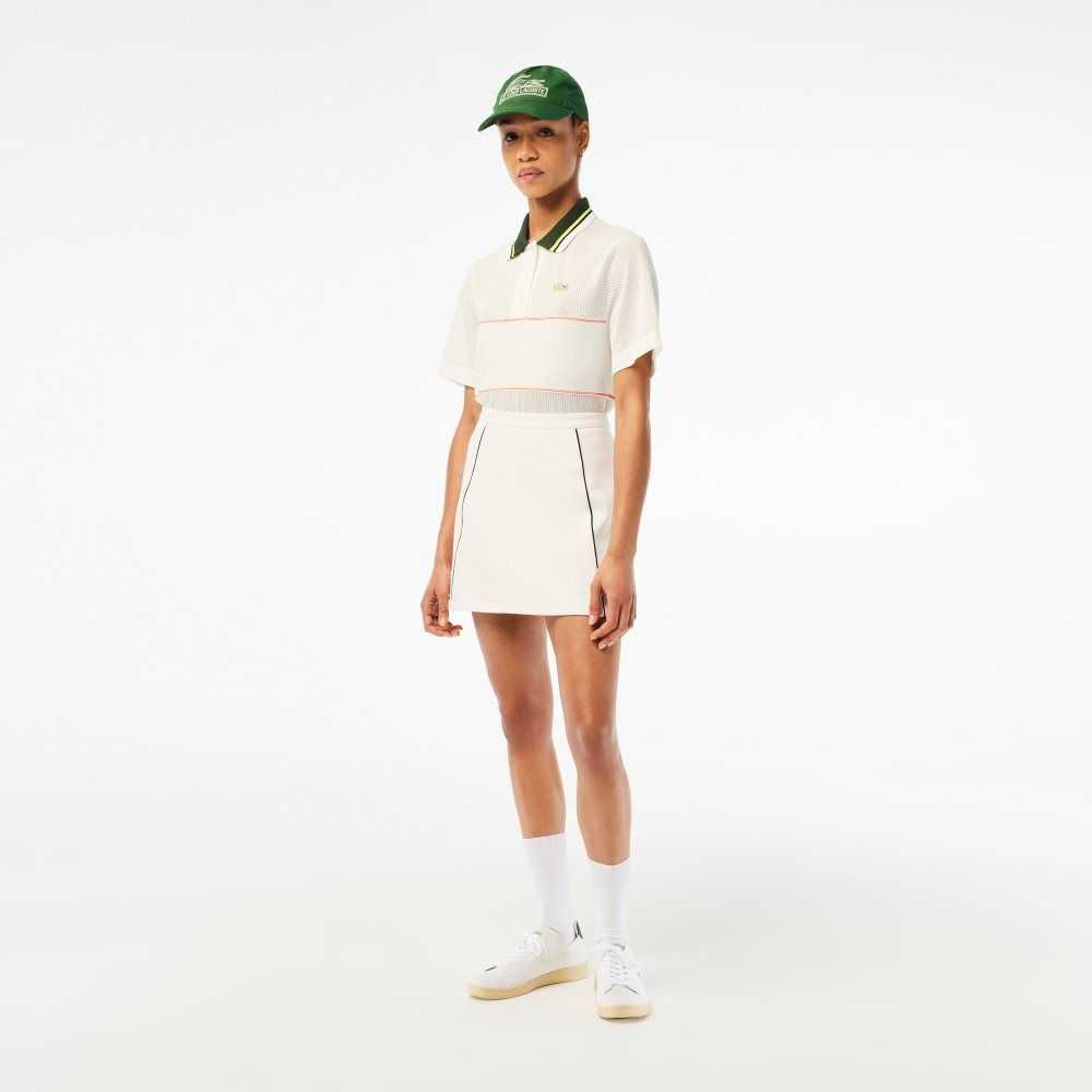 Lacoste Organic Bomull French Made Loose Cut Hvite | 0357-LXVJK