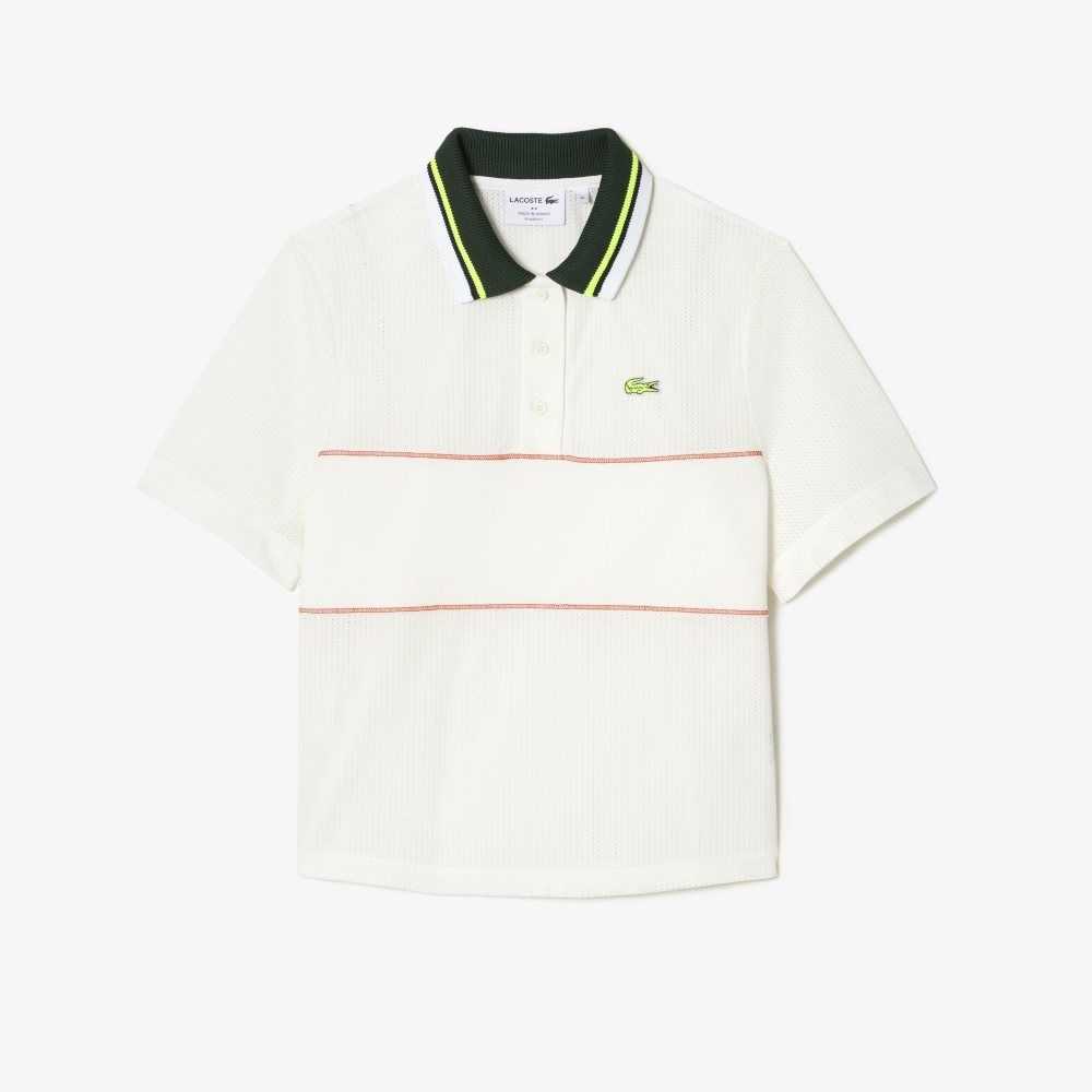 Lacoste Organic Bomull French Made Loose Cut Hvite | 0357-LXVJK