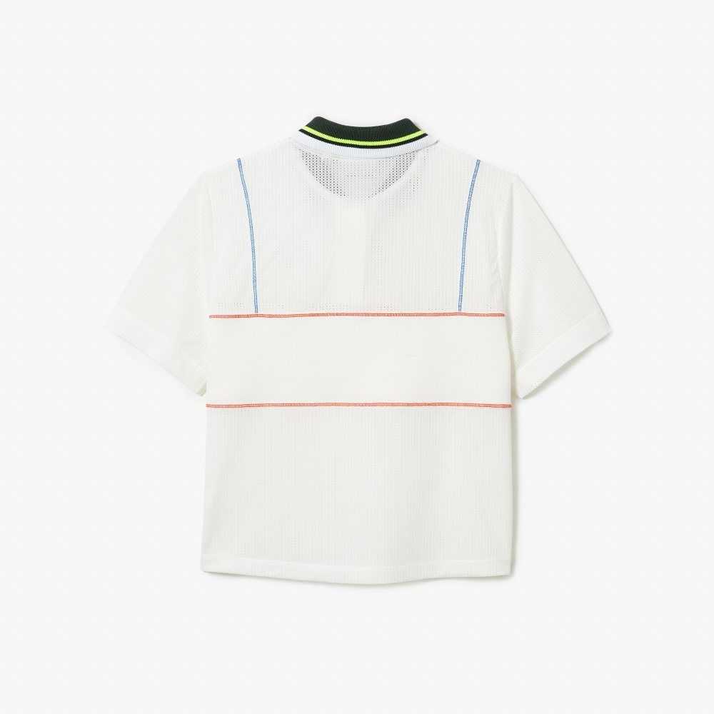 Lacoste Organic Bomull French Made Loose Cut Hvite | 0357-LXVJK