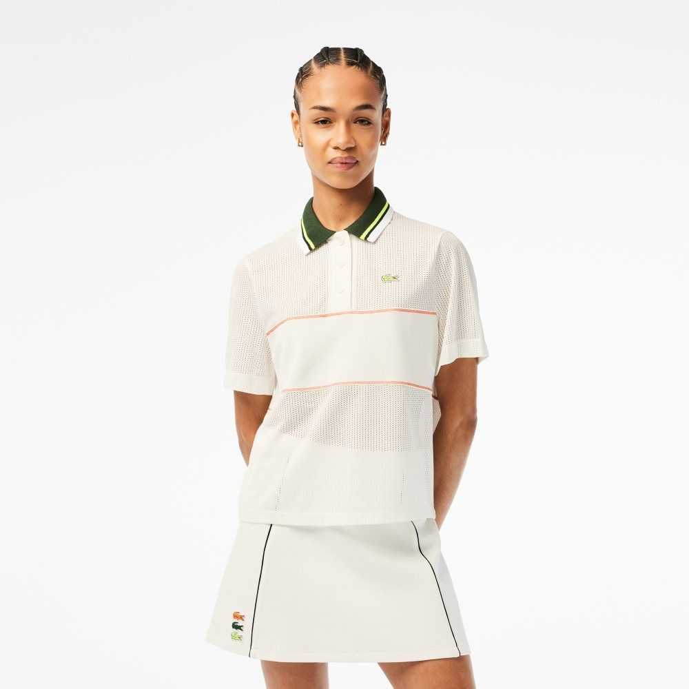 Lacoste Organic Bomull French Made Loose Cut Hvite | 0357-LXVJK