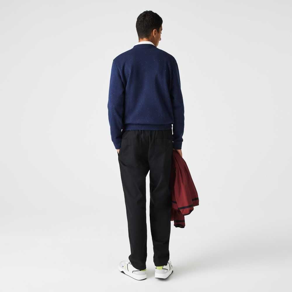 Lacoste Organic Bomull Gabardine Chinos Svarte | 3842-GANCU