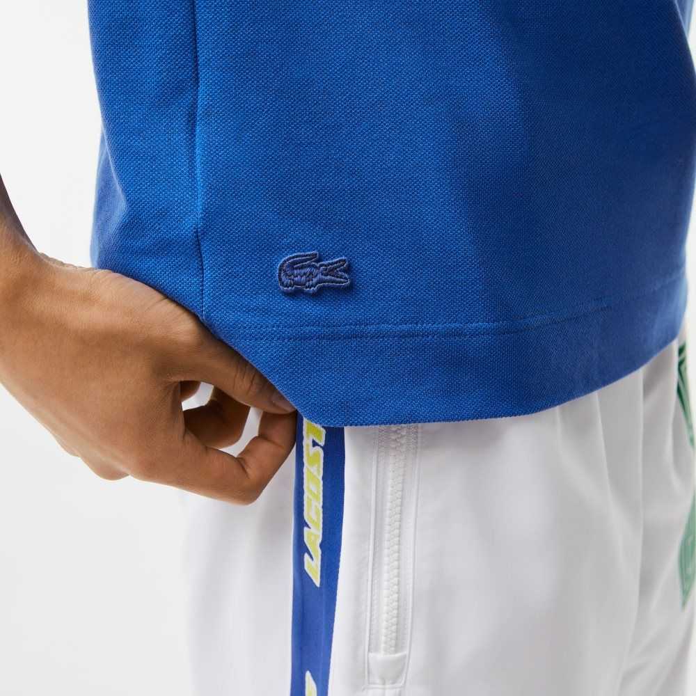 Lacoste Organic Bomull Pique Blå | 4205-LWNPK