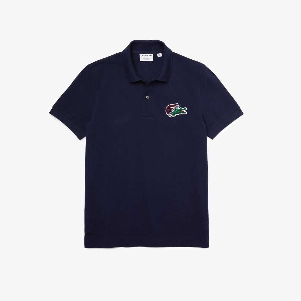 Lacoste Organic Bomull Pique Marineblå Blå | 0573-CWNOS