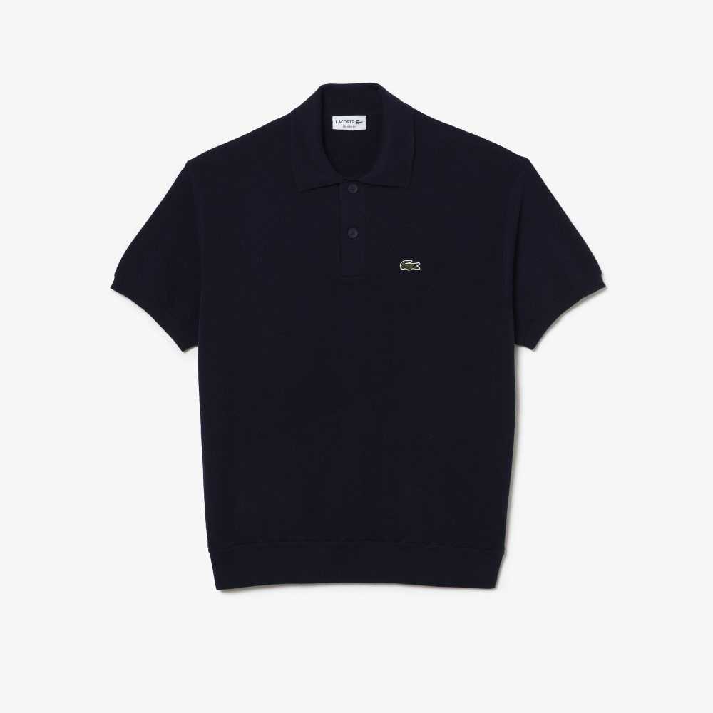 Lacoste Organic Bomull Polo Neck Marineblå Blå | 7520-DBKSG