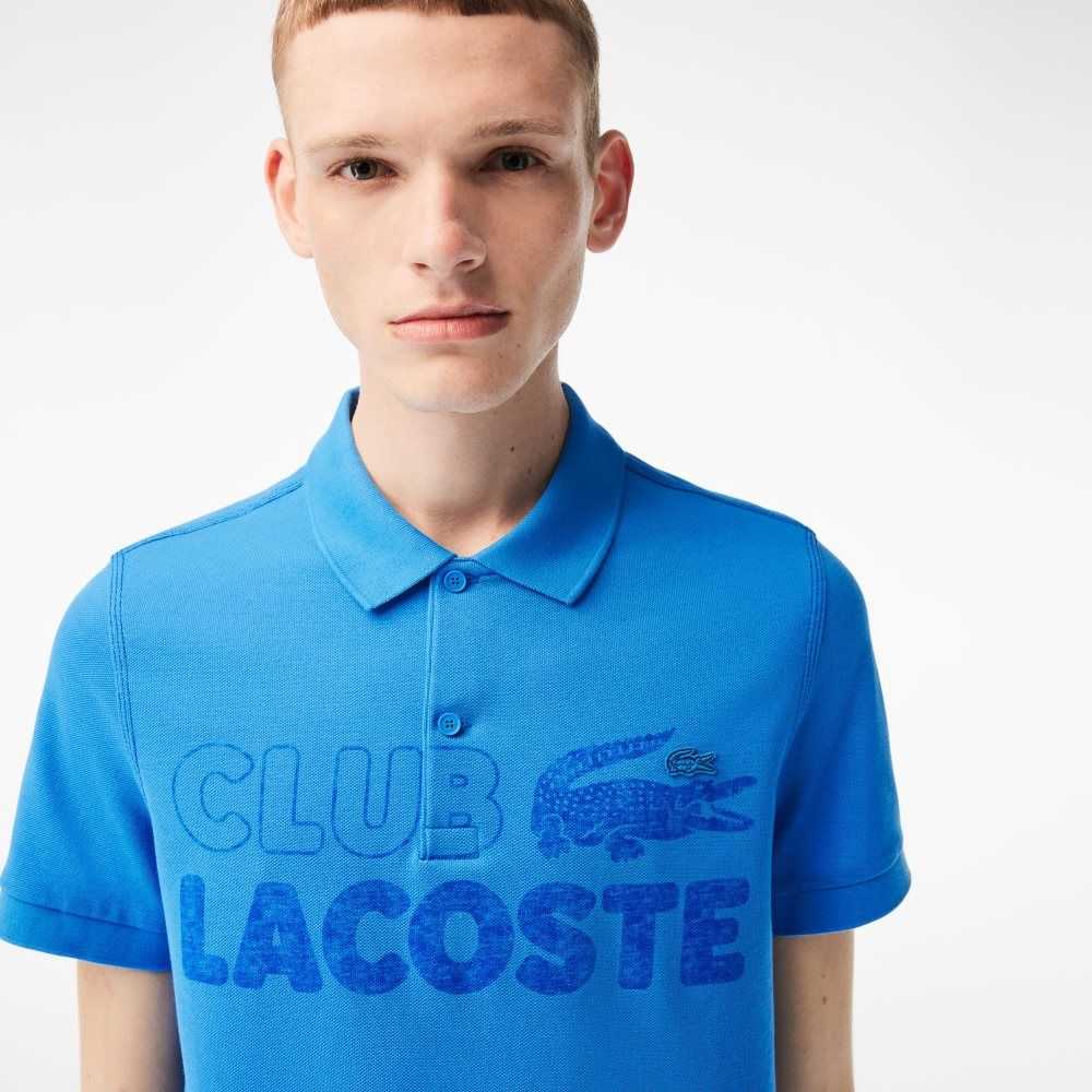 Lacoste Organic Bomull Printed Blå | 7260-EPBXG