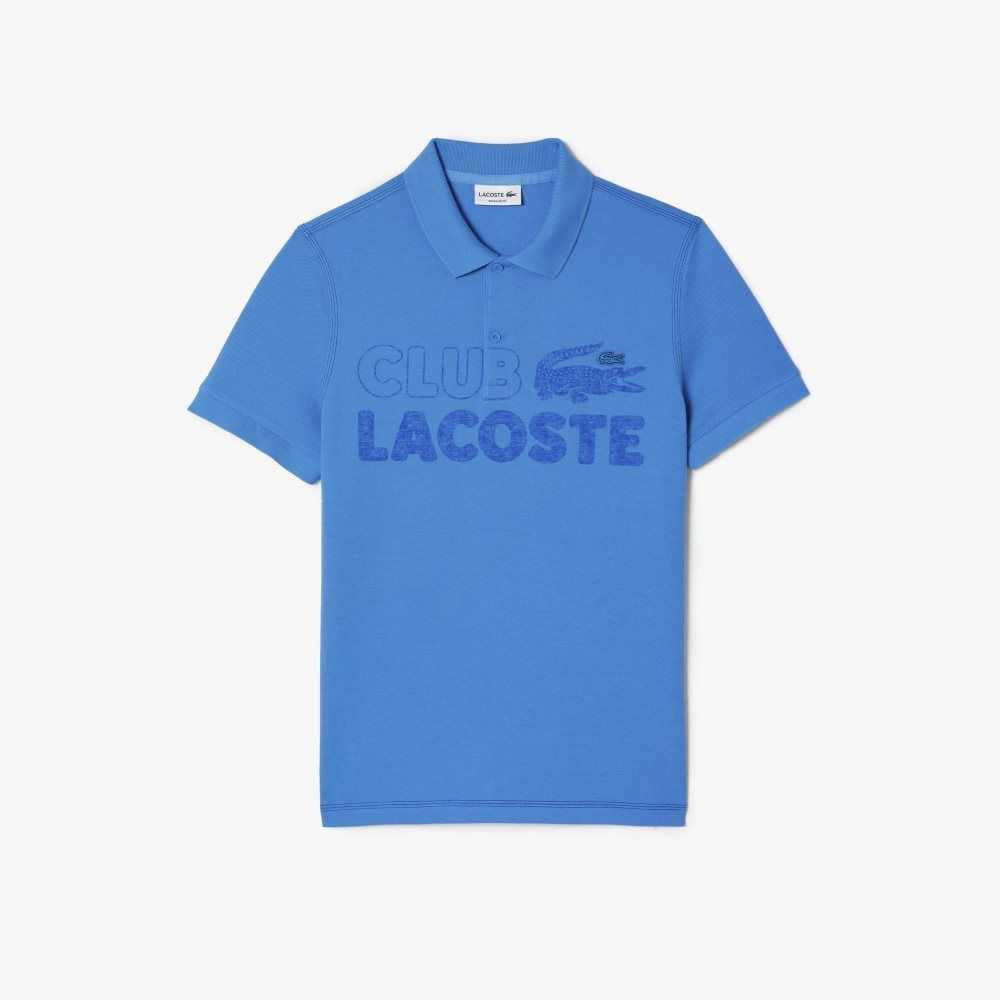 Lacoste Organic Bomull Printed Blå | 7260-EPBXG