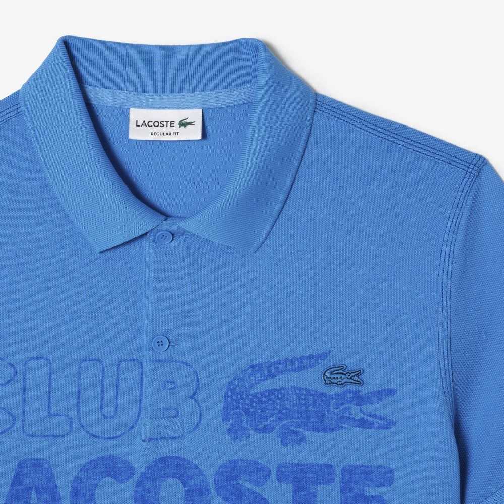 Lacoste Organic Bomull Printed Blå | 7260-EPBXG