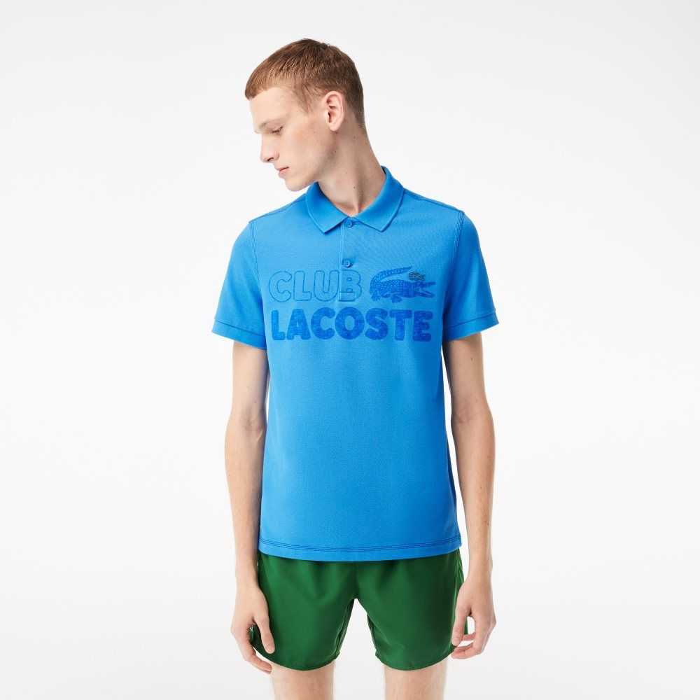 Lacoste Organic Bomull Printed Blå | 7260-EPBXG