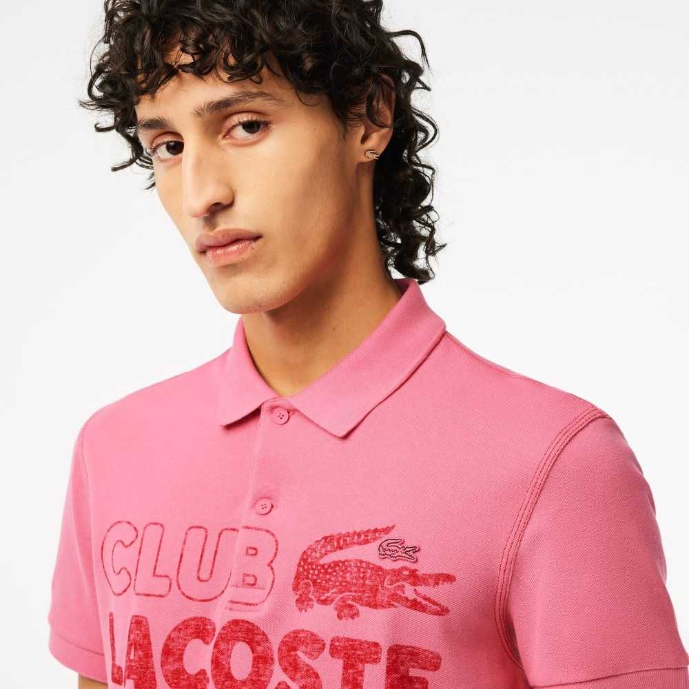 Lacoste Organic Bomull Printed Rosa | 8956-TSYWP