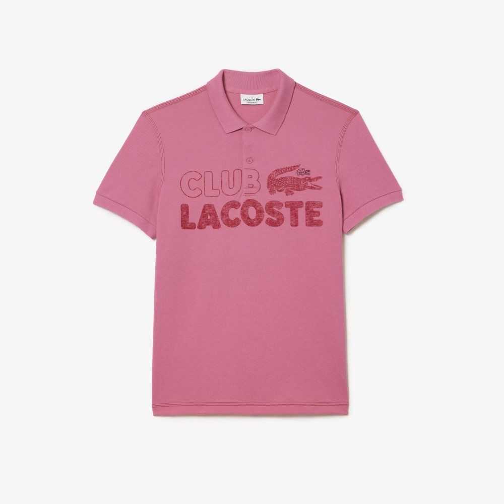 Lacoste Organic Bomull Printed Rosa | 8956-TSYWP