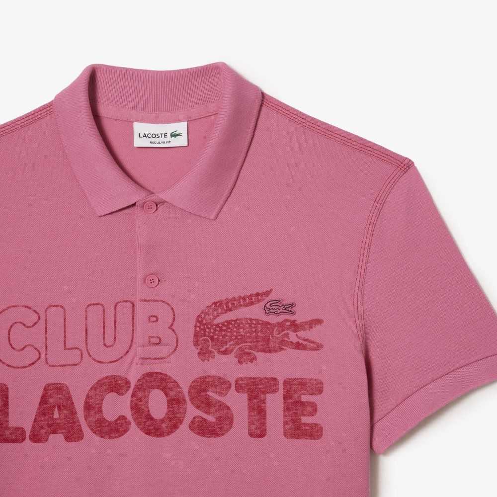 Lacoste Organic Bomull Printed Rosa | 8956-TSYWP