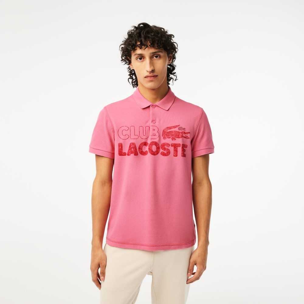 Lacoste Organic Bomull Printed Rosa | 8956-TSYWP