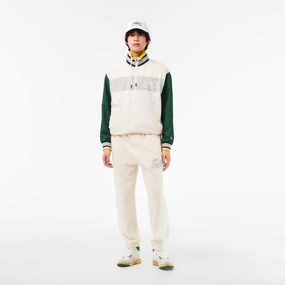 Lacoste Organic Bomull Track Hvite | 4697-CEILP