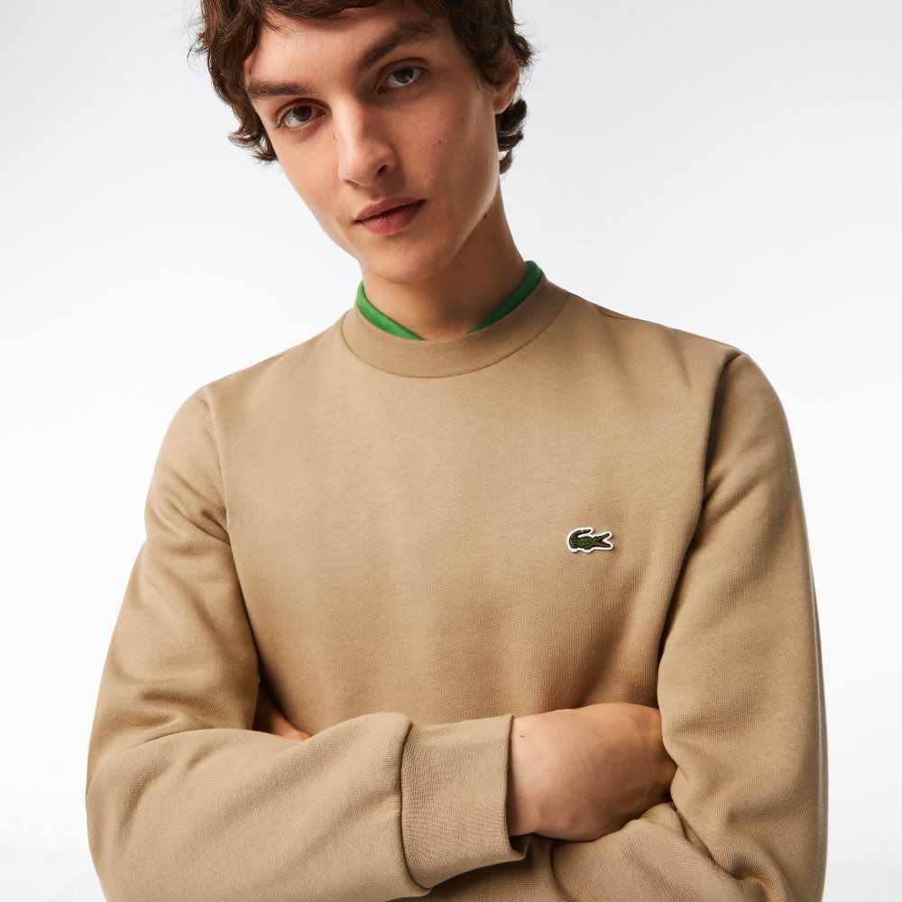 Lacoste Organic Brushed Bomull Beige | 1624-KIZEU