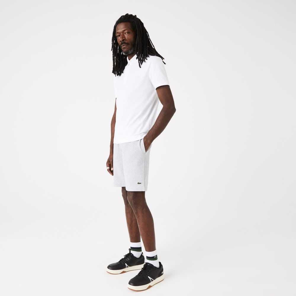 Lacoste Organic Brushed Bomull Fleece Shorts Grå | 4265-ZUPQT