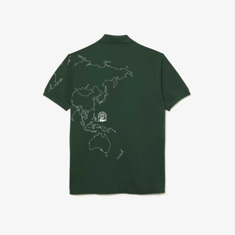 Lacoste Original L.12.12 Planisphere Grønn | 8405-VSQGJ