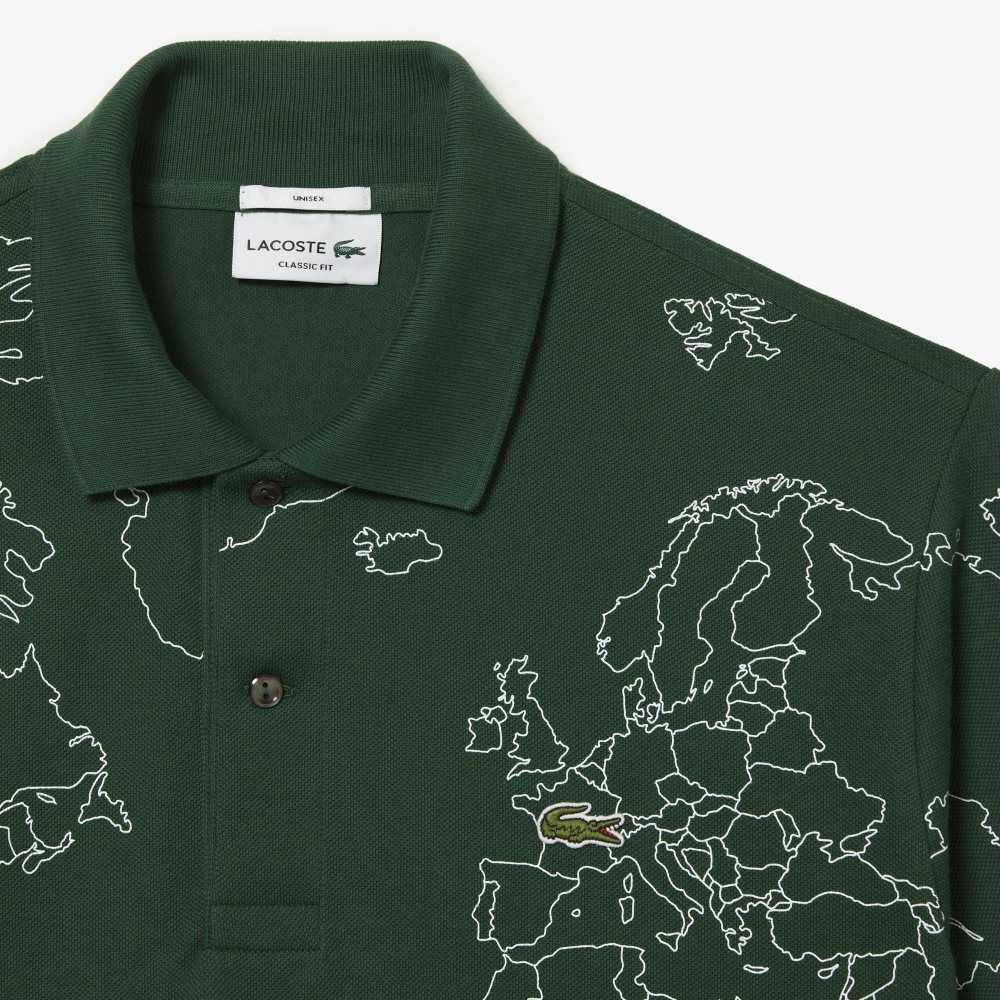 Lacoste Original L.12.12 Planisphere Grønn | 8405-VSQGJ