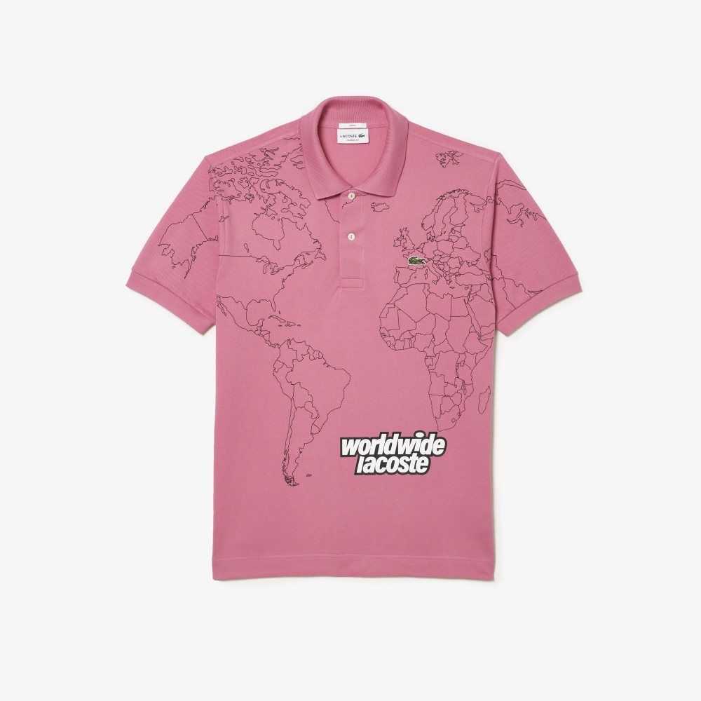 Lacoste Original L.12.12 Planisphere Rosa | 4931-XKABC