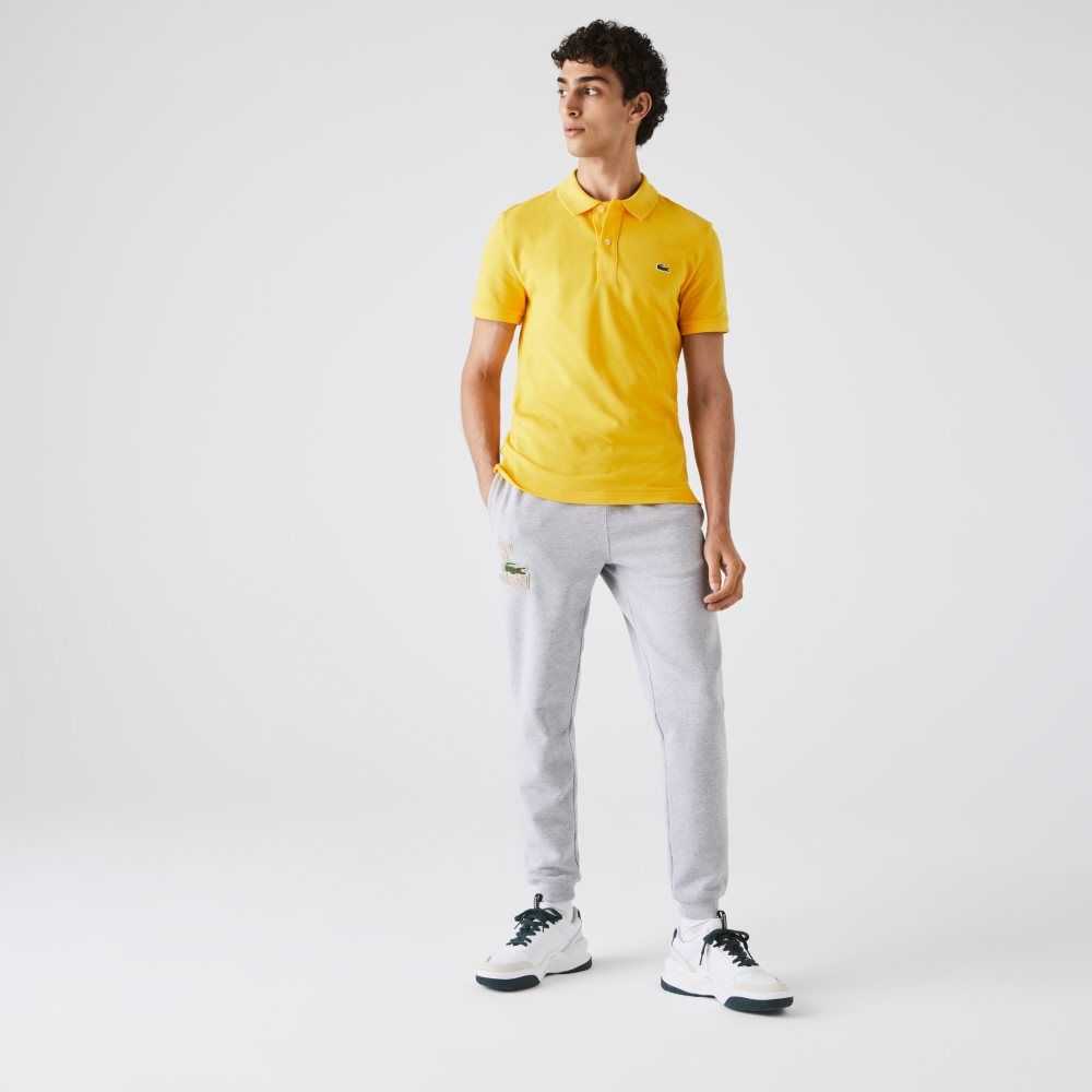 Lacoste Original L.12.12 Slim Fit Petit Pique Bomull Gul | 5062-FEGCV