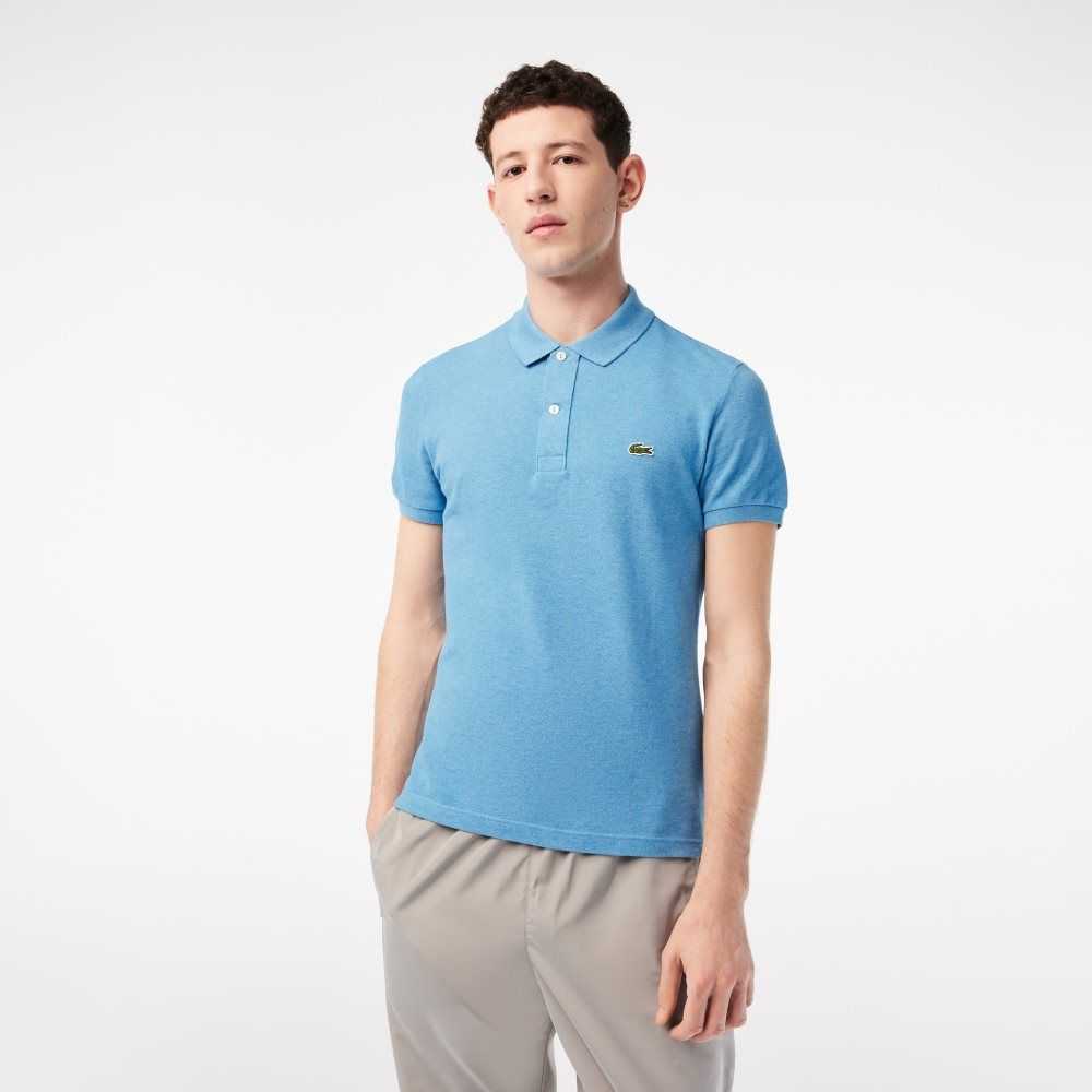 Lacoste Original L.12.12 Slim Fit Petit Pique Bomull Blå | 6102-IHLMQ