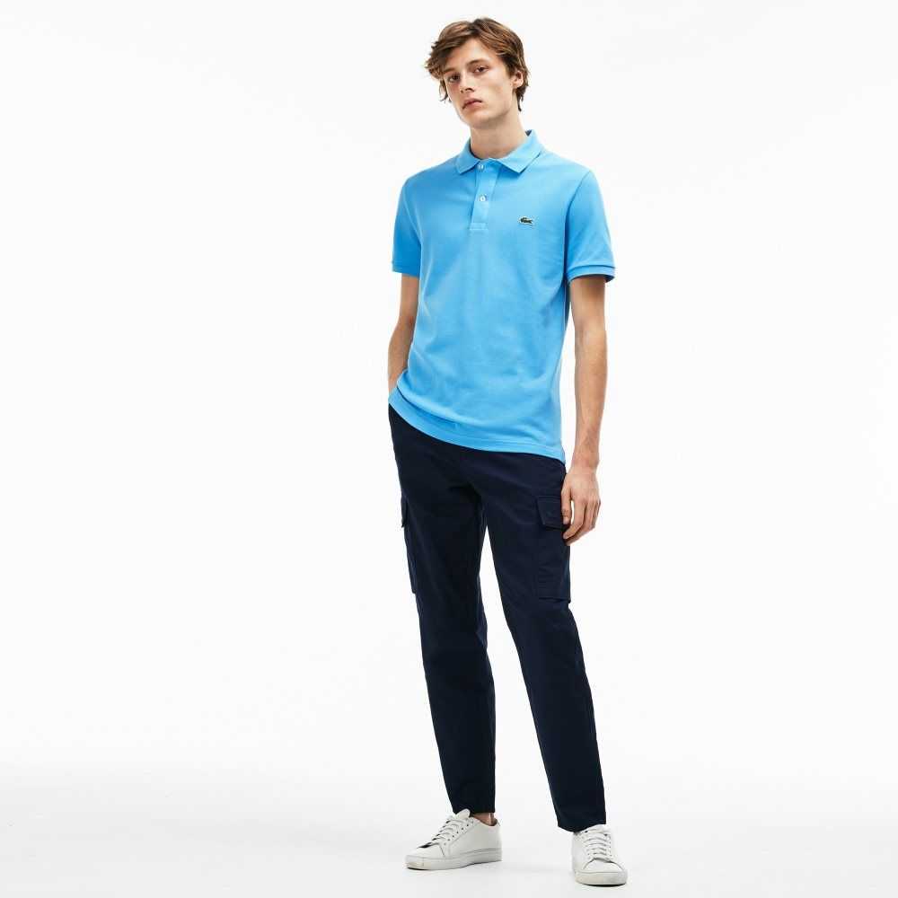 Lacoste Original L.12.12 Slim Fit Petit Pique Bomull Lyse Blå | 7108-MEZYR