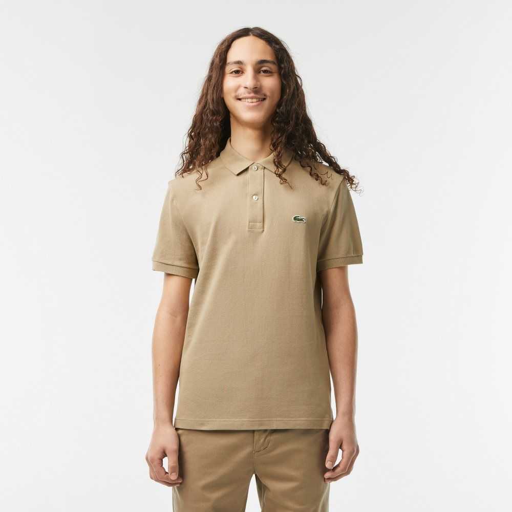 Lacoste Original L.12.12 Slim Fit Petit Pique Bomull Beige | 8047-WNCVQ