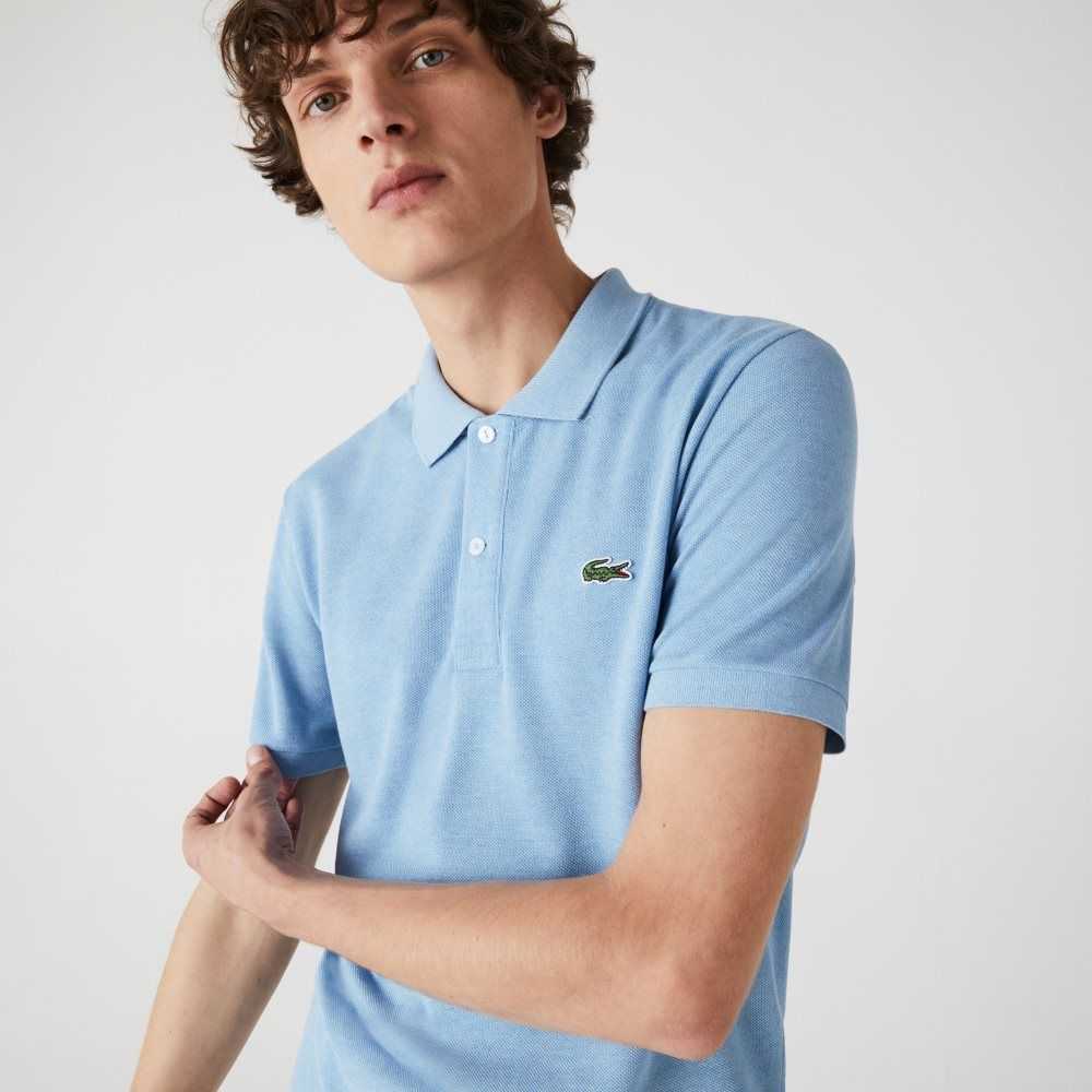 Lacoste Original L.12.12 Slim Fit Petit Pique Bomull Blå | 9563-WHEPZ