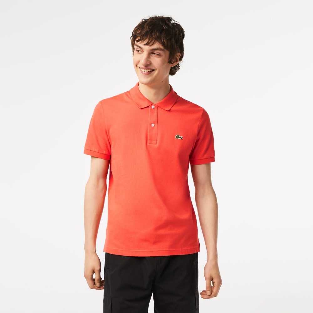 Lacoste Original L.12.12 Slim Fit Petit Pique Bomull Oransje | 9621-LCETB