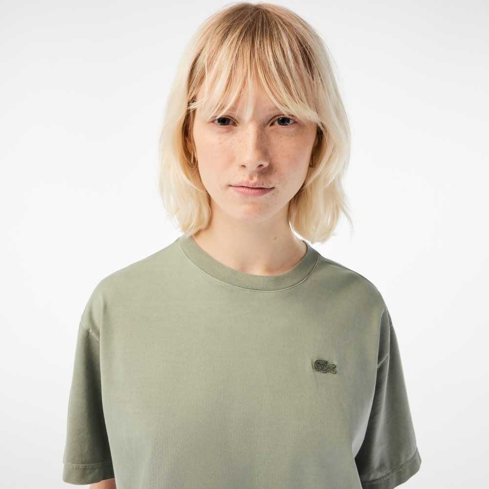 Lacoste Oversized Organic Bomull T-Shirt Lyse Grønn | 1475-KEBOS