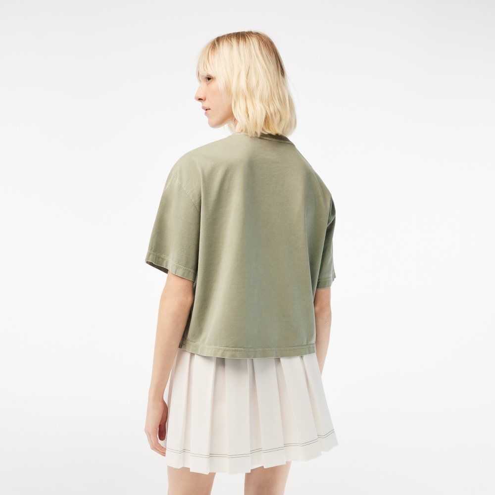 Lacoste Oversized Organic Bomull T-Shirt Lyse Grønn | 1475-KEBOS